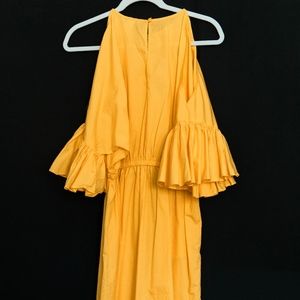 Yellow Sun Dress w/ Flowy Sleeves